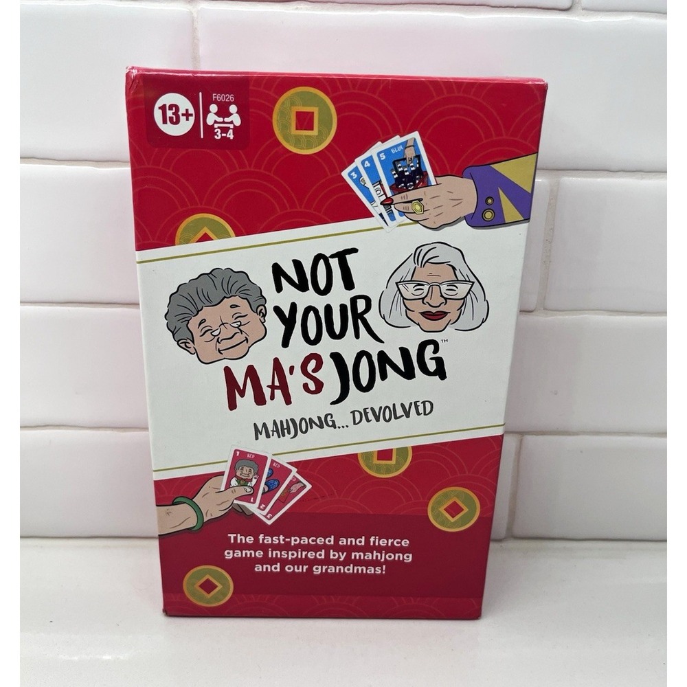 Hasbro Not Your Ma's Jong Mahjong Card Game 3-4 Players Age 13+ F6026